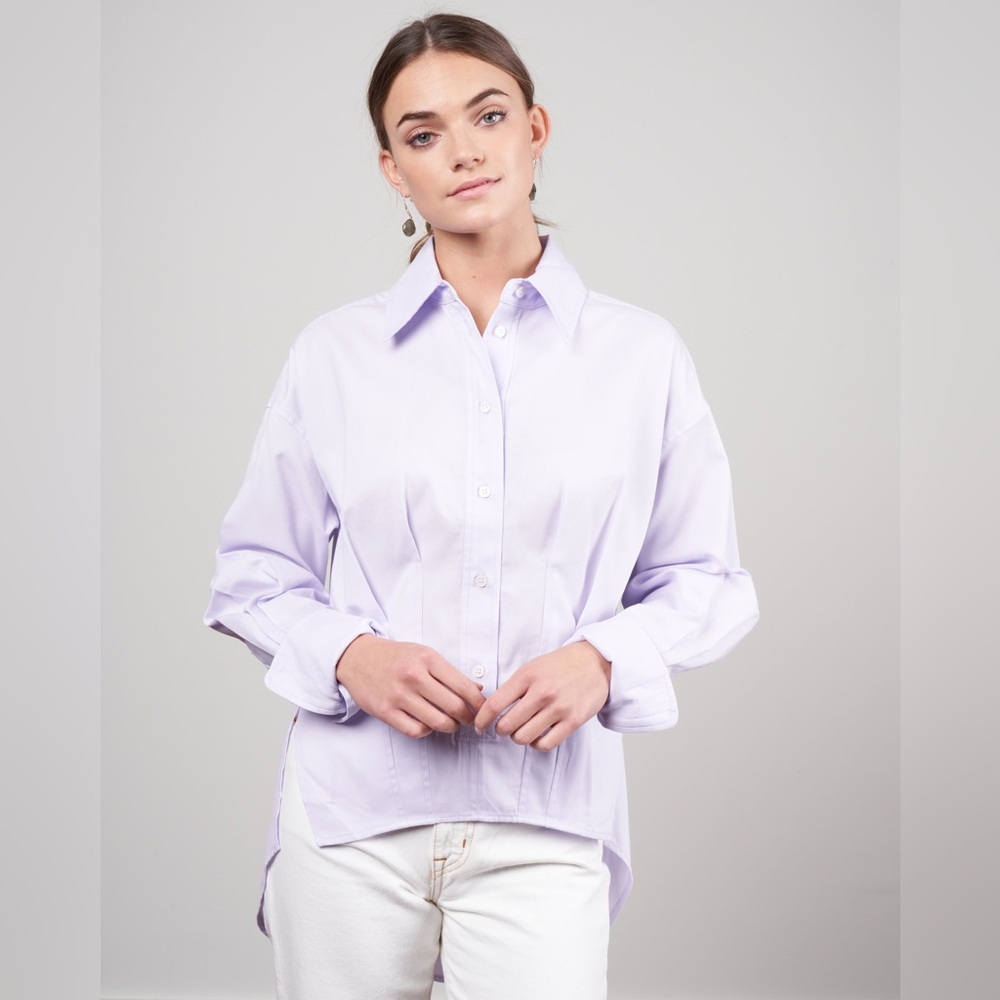 Rachel Comey Lavender Shirt | size small | 100% cotton